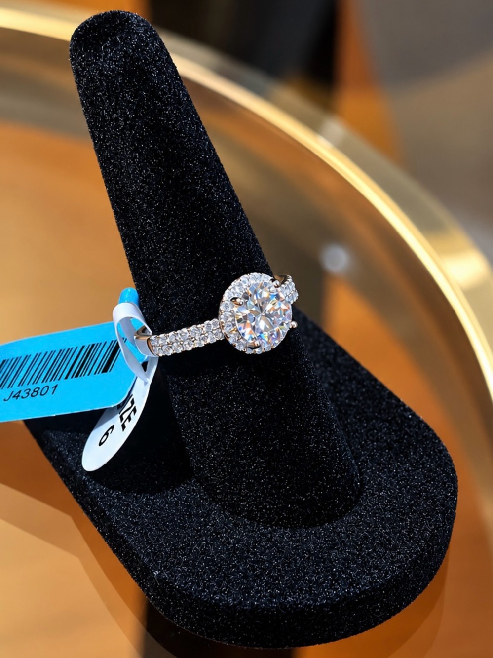 💎 1.52 CTW Moissanite Halo Ring – Size 6
